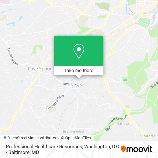 Professional Healthcare Resources map