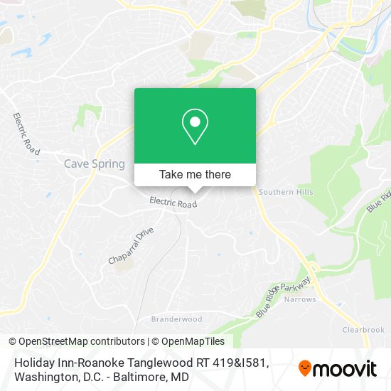 Holiday Inn-Roanoke Tanglewood RT 419&I581 map