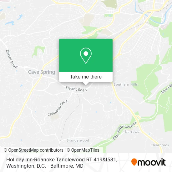 Holiday Inn-Roanoke Tanglewood RT 419&I581 map