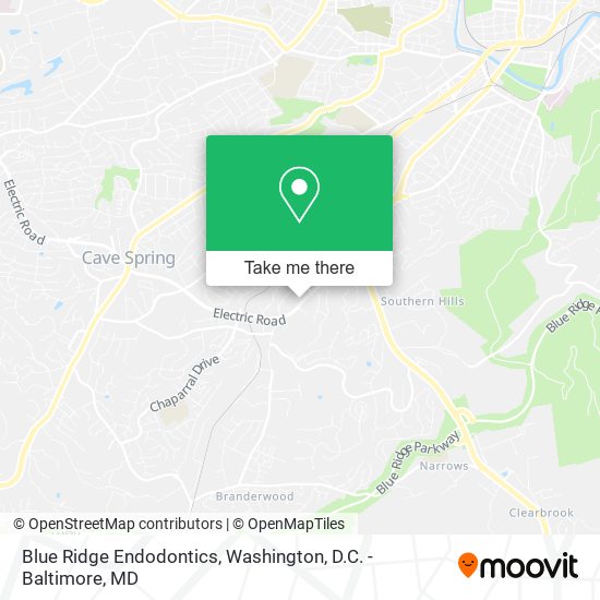 Blue Ridge Endodontics map