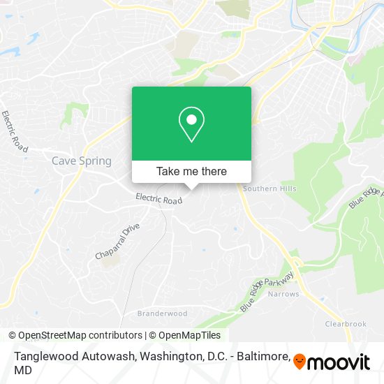 Mapa de Tanglewood Autowash