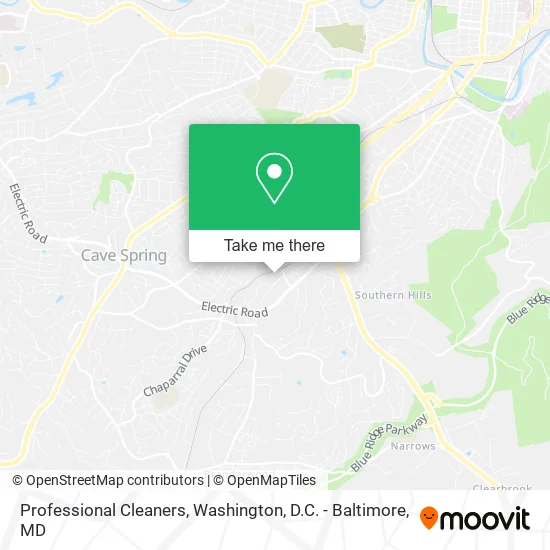 Professional Cleaners map