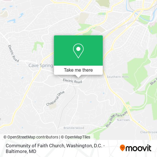 Mapa de Community of Faith Church