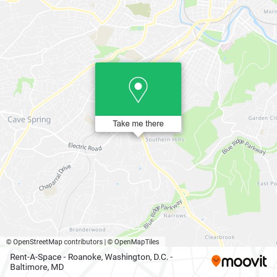 Mapa de Rent-A-Space - Roanoke