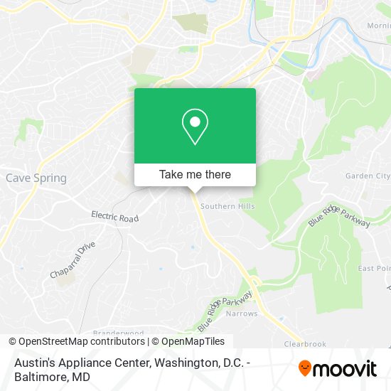 Mapa de Austin's Appliance Center