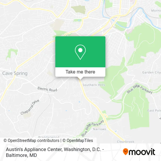 Austin's Appliance Center map