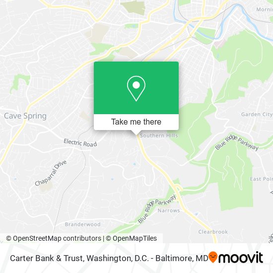 Carter Bank & Trust map