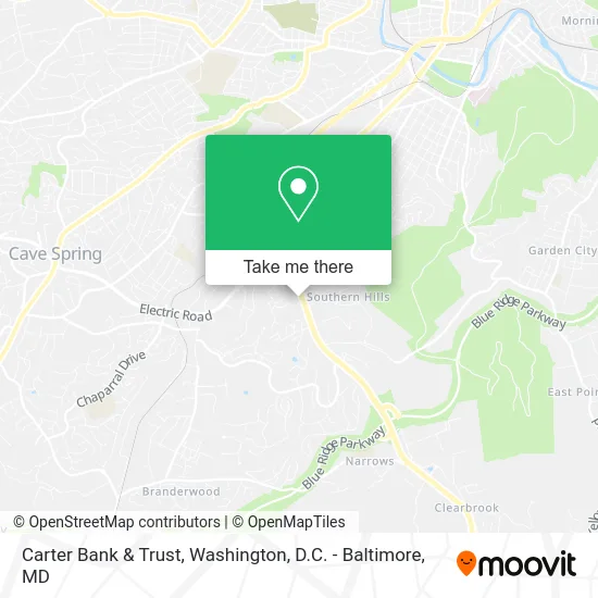 Carter Bank & Trust map