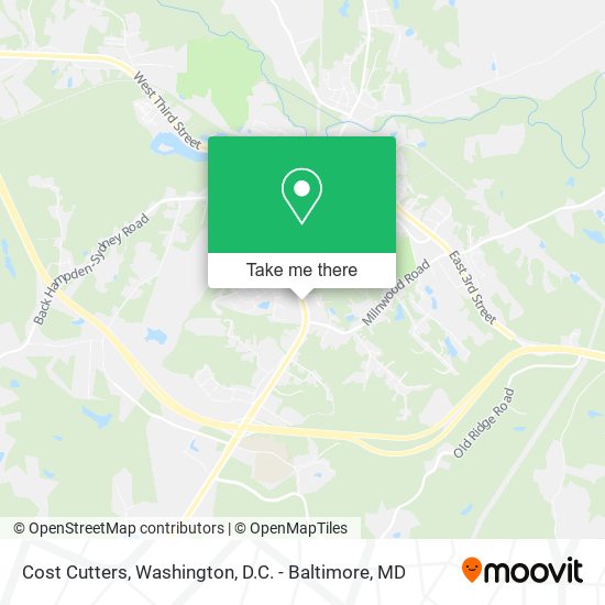 Cost Cutters map