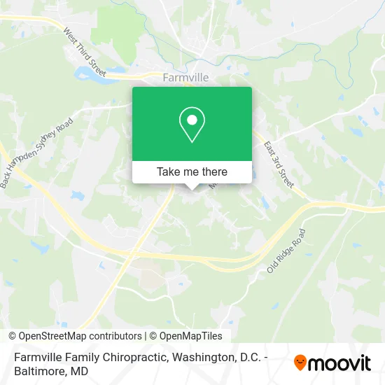 Farmville Family Chiropractic map