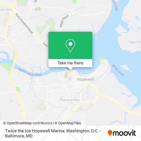 Twice the Ice Hopewell Marina map