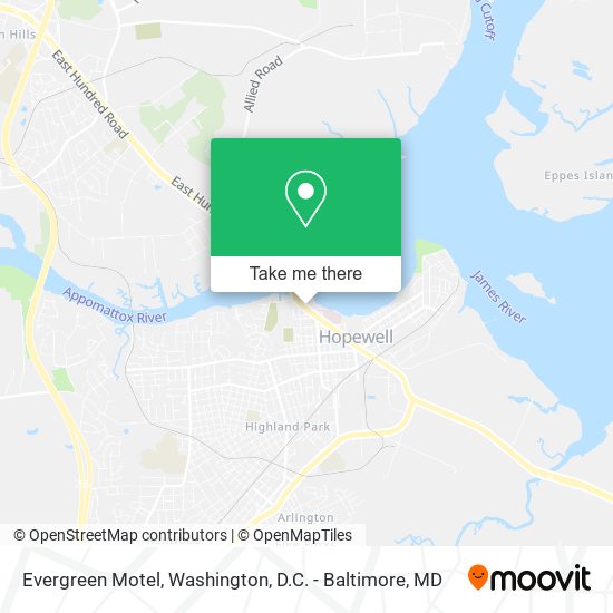 Mapa de Evergreen Motel