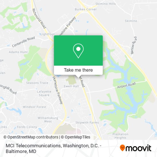 MCI Telecommunications map