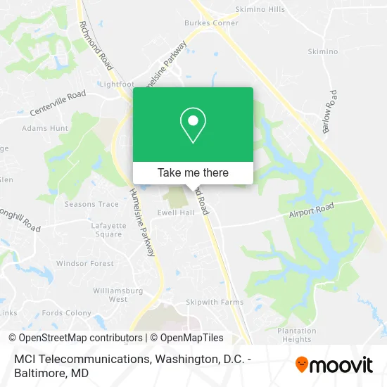 MCI Telecommunications map
