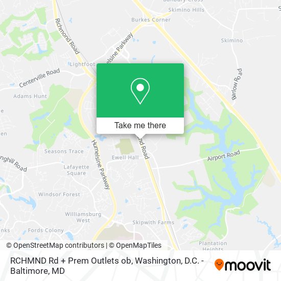 Mapa de RCHMND Rd + Prem Outlets ob