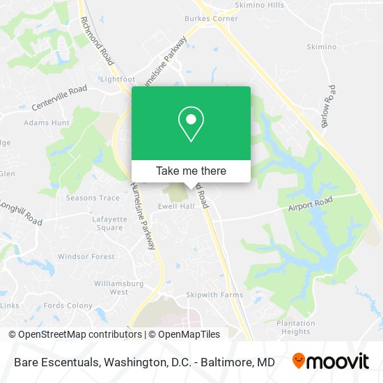 Bare Escentuals map