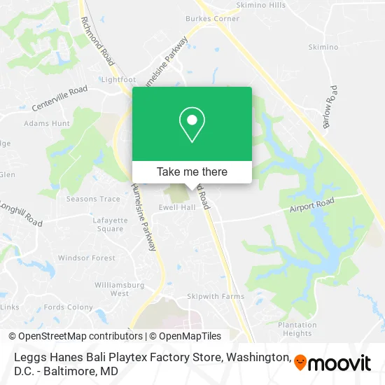 Leggs Hanes Bali Playtex Factory Store map