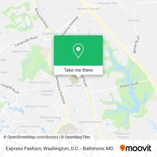 Express Fashion map