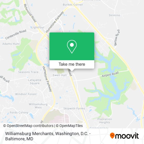 Williamsburg Merchants map