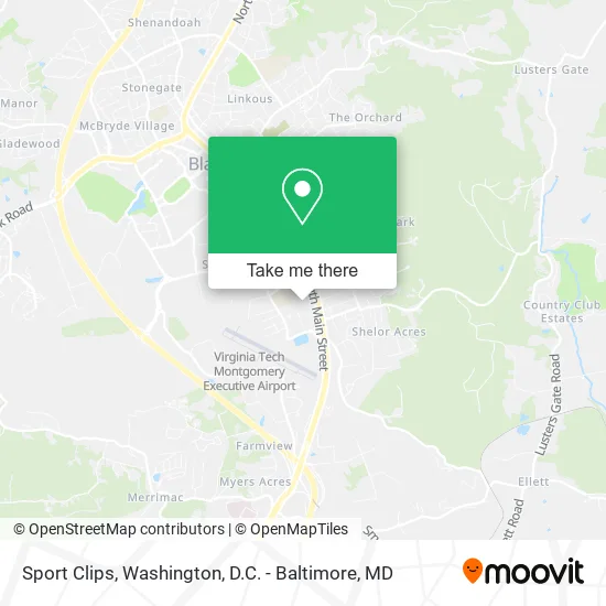 Sport Clips map