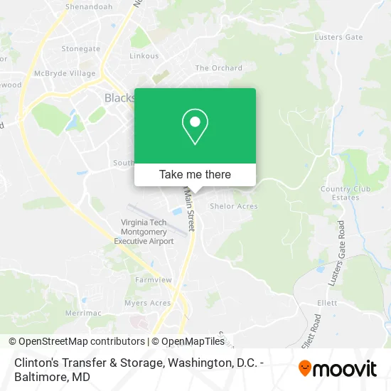 Clinton's Transfer & Storage map