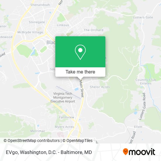 Mapa de EVgo