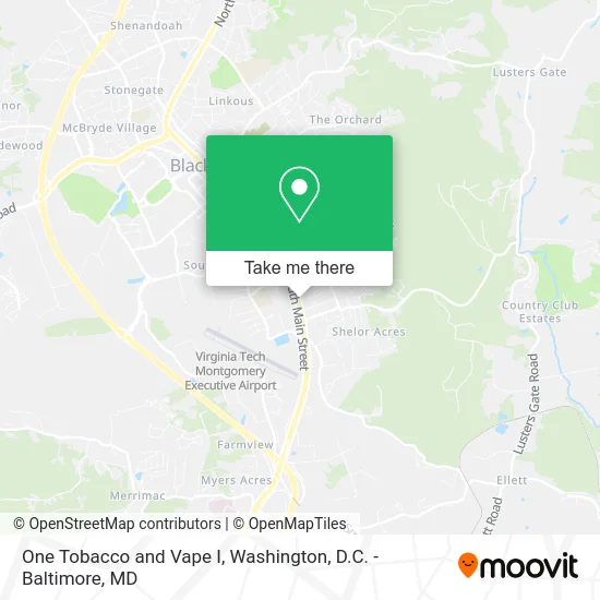 One Tobacco and Vape I map