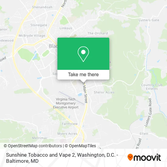 Mapa de Sunshine Tobacco and Vape 2