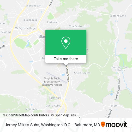 Jersey Mike's Subs map
