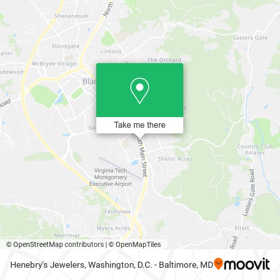 Henebry's Jewelers map