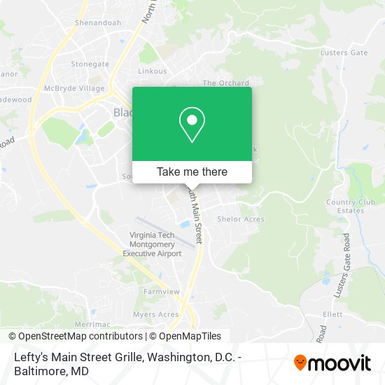 Lefty's Main Street Grille map