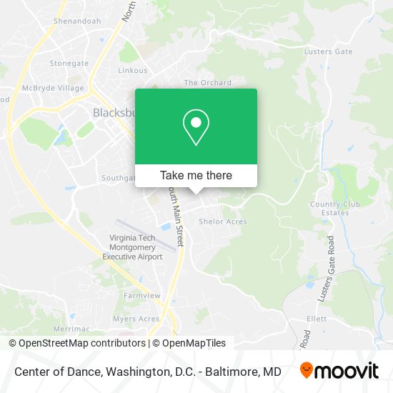 Mapa de Center of Dance