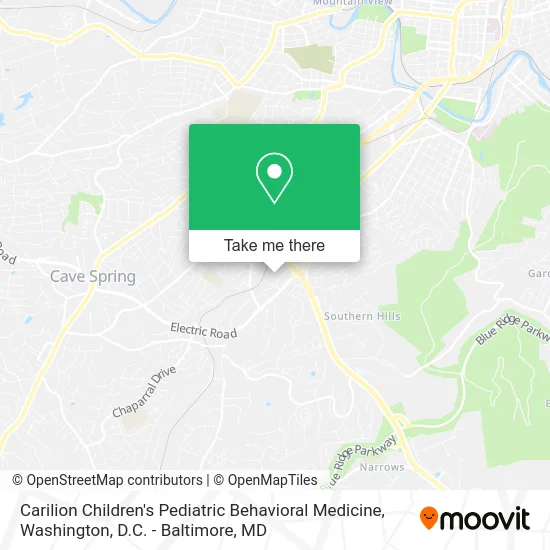 Carilion Children's Pediatric Behavioral Medicine map