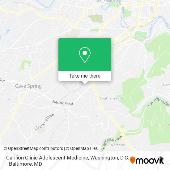Carilion Clinic Adolescent Medicine map