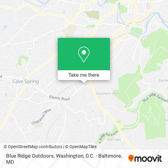 Mapa de Blue Ridge Outdoors