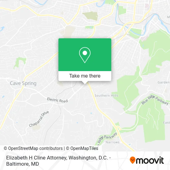 Elizabeth H Cline Attorney map