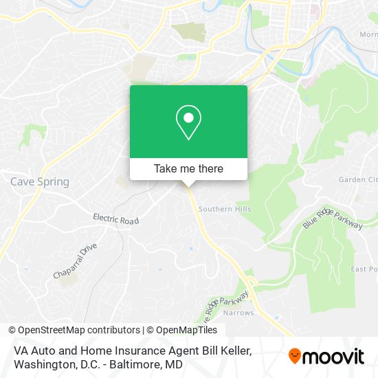 VA Auto and Home Insurance Agent Bill Keller map