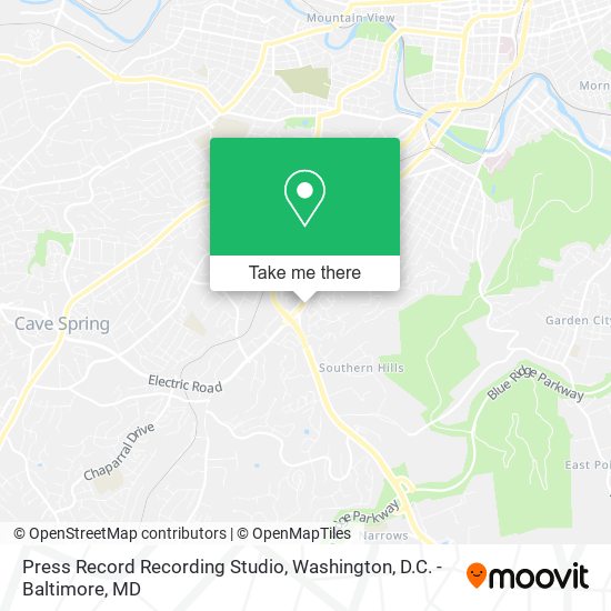 Press Record Recording Studio map
