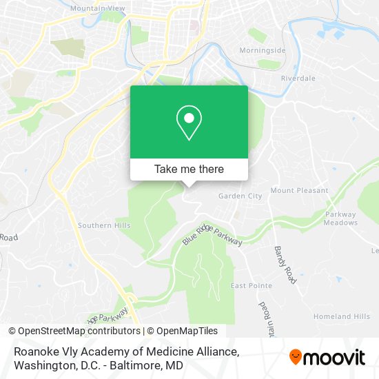Mapa de Roanoke Vly Academy of Medicine Alliance