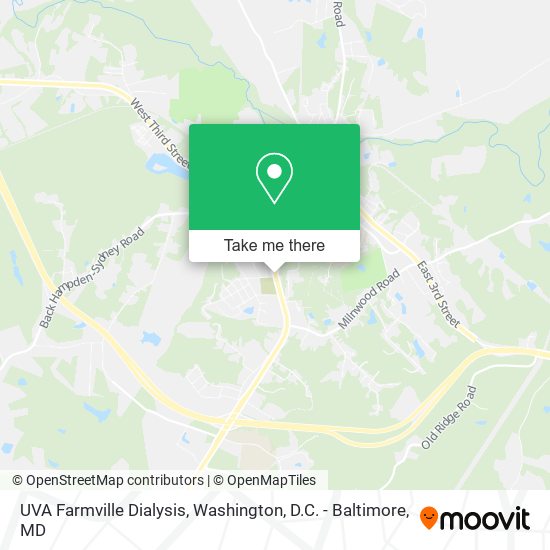 Mapa de UVA Farmville Dialysis