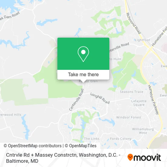 Cntrvle Rd + Massey Constrctn map