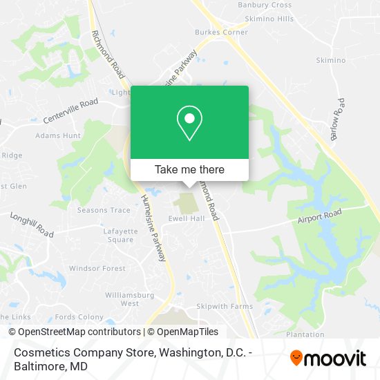 Mapa de Cosmetics Company Store