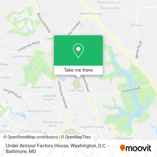 Under Armour Factory House map