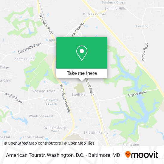 American Tourstr map