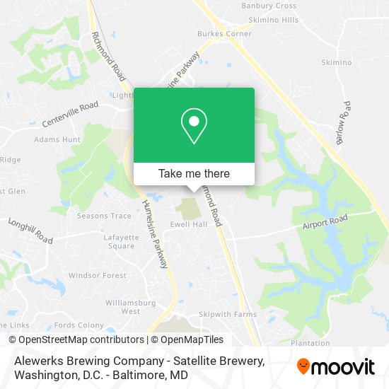 Alewerks Brewing Company - Satellite Brewery map