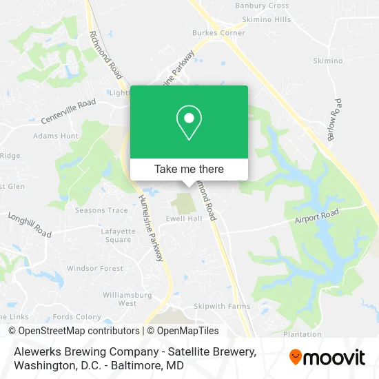 Alewerks Brewing Company - Satellite Brewery map