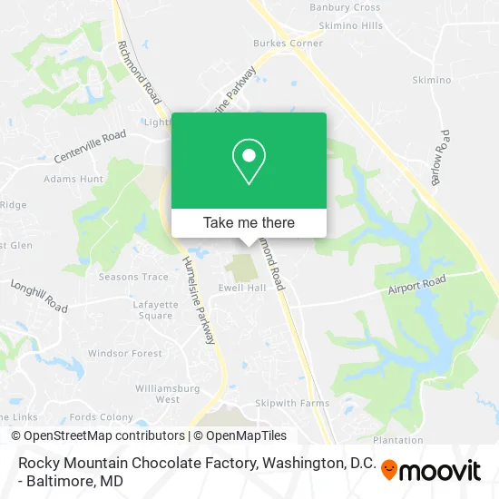 Mapa de Rocky Mountain Chocolate Factory