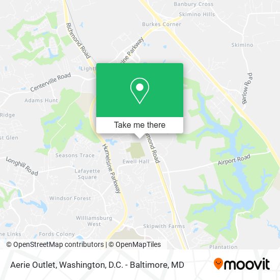 Aerie Outlet map