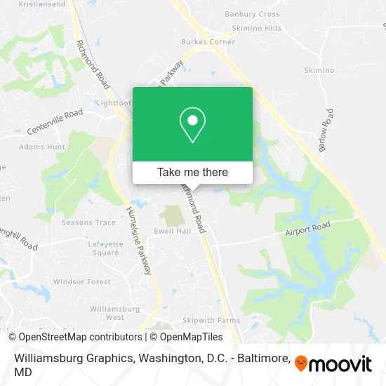 Williamsburg Graphics map