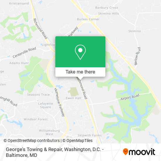 George's Towing & Repair map